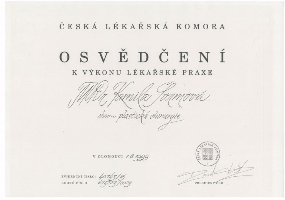 MUDr. Kamila Šormová — 1